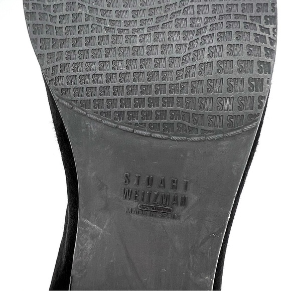 Stuart Weitzman “Studsalot” Black Suede Loafers Size 9.5 Flats Crystal Studs EUC - Picture 9 of 13